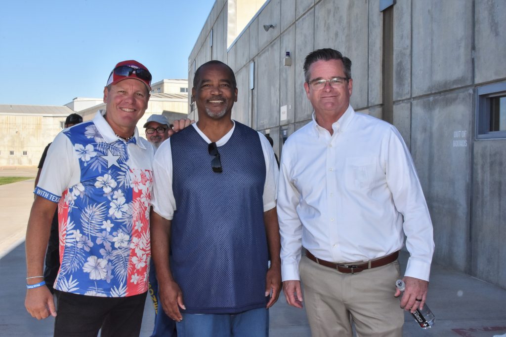 Three men at Mule Creek State Prison.