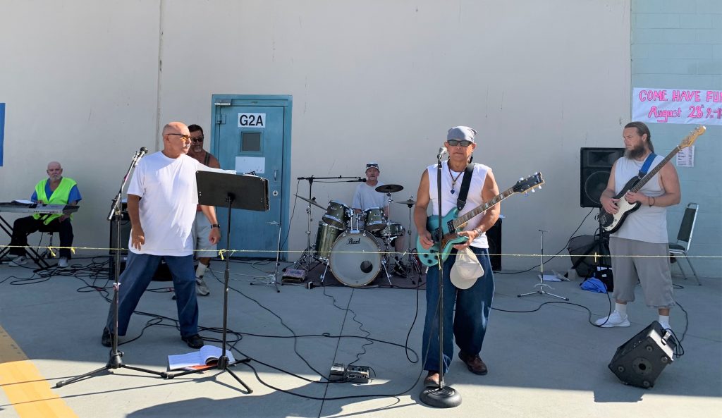 Incarcerated band performing at SATF.