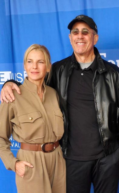 Jerry Seinfeld and a woman at the San Quentin Film Festival.