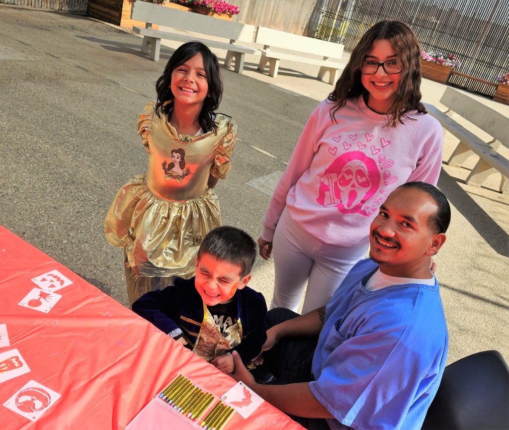Crafts and face painting at Wasco State Prison-Reception Center. 