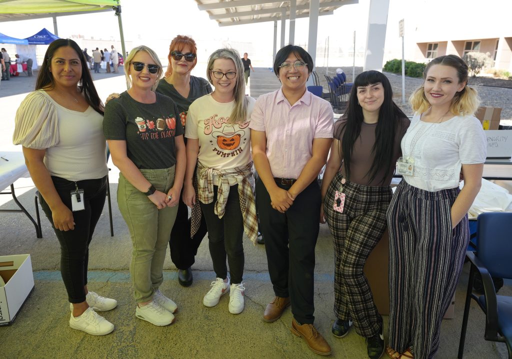 Wasco State Prison staff health fair organizers in a group photo.