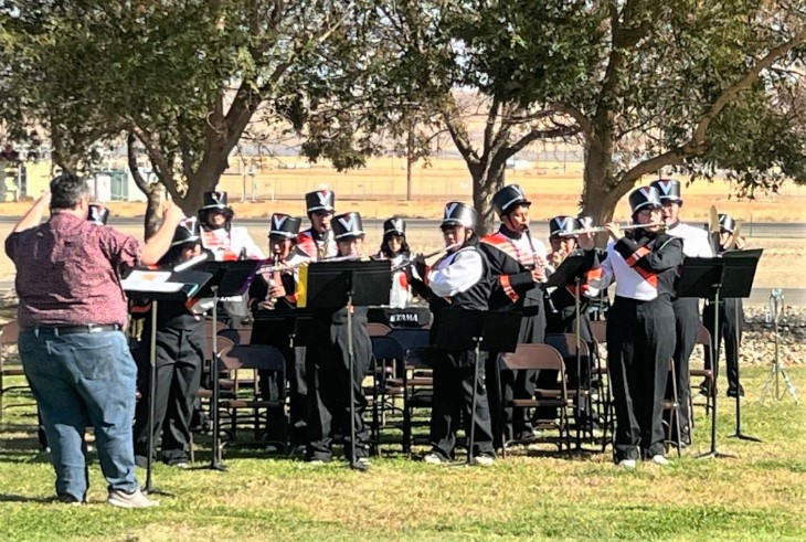 High school band performs at Avenal State Prison.