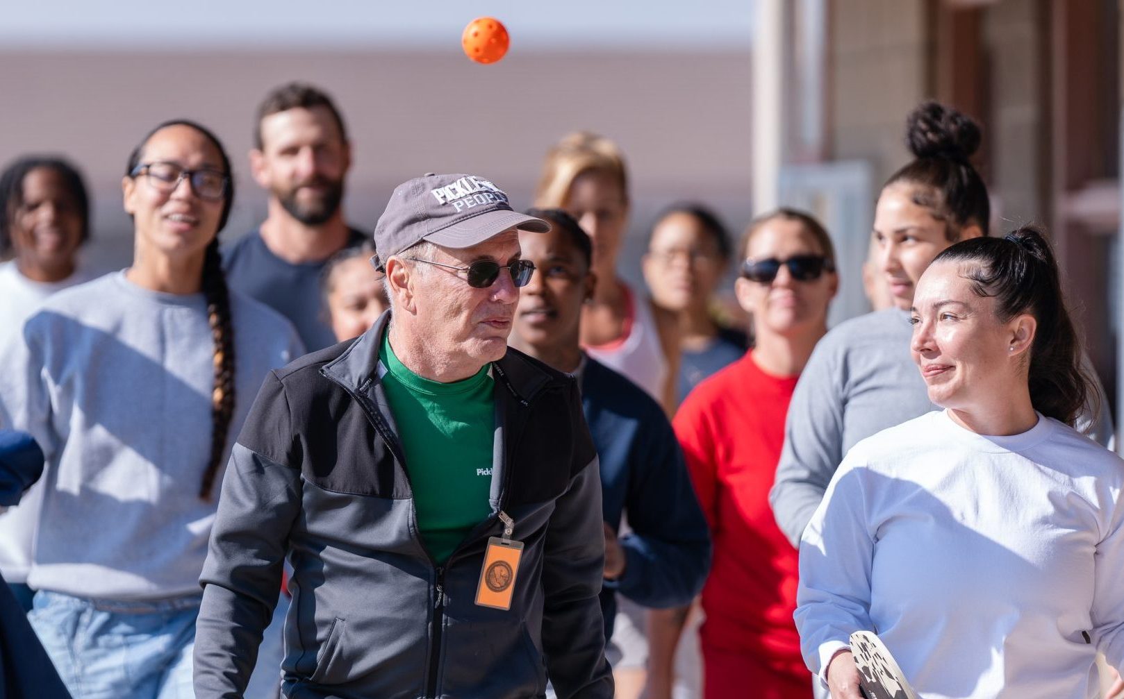 Pickleball teacher Roger Belair at Central California Women's Facility in Chowchilla.
