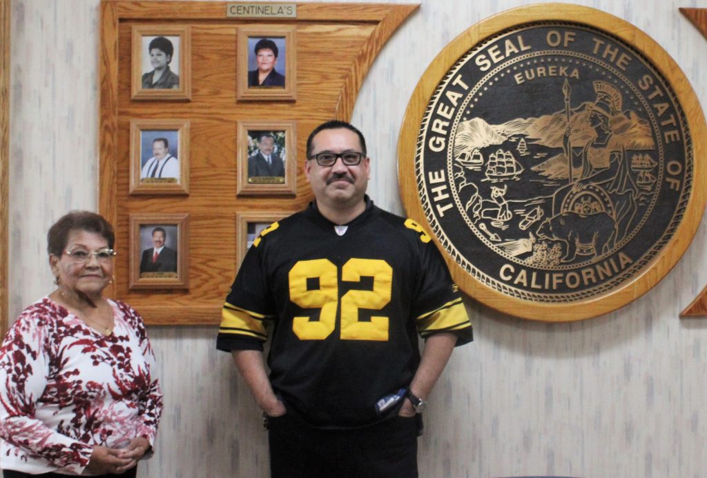 First warden and current warden at Centinel State Prison for Dia de los Muertos observance.