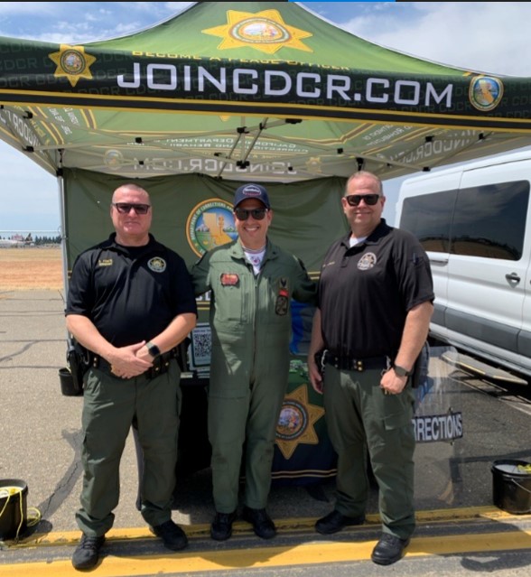 CDCR recruiters reach out to active military and veterans at airshows.