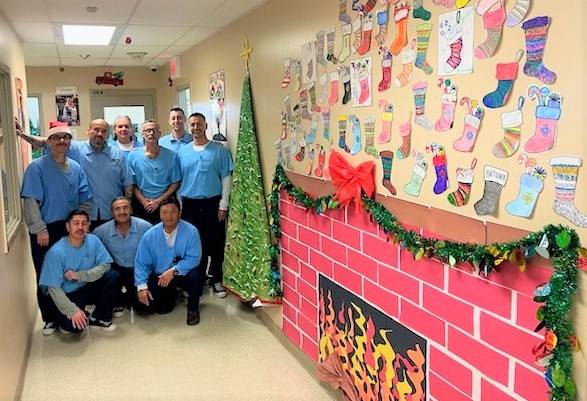 Celebrating the holidays through decorations at Avenal prison.