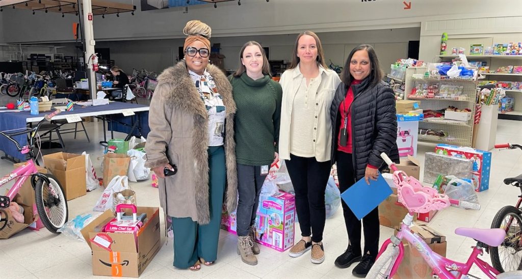 California Medical Facility staff at Vacaville Christmas Wish event.