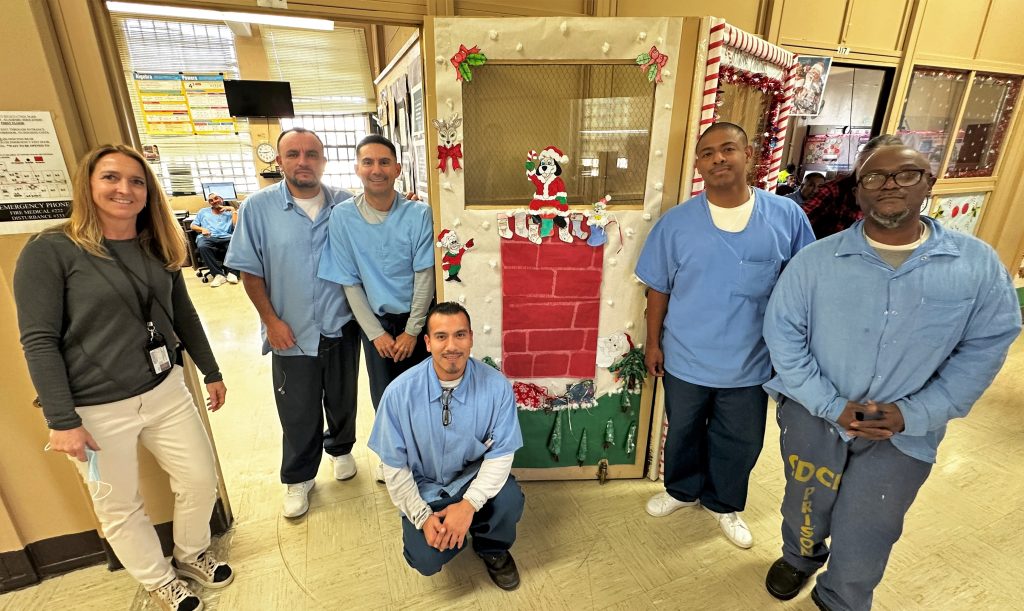 Education door decorations with incarcerated people at CTF.