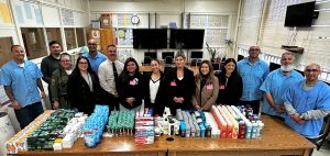 CTF hygiene drive with the incarcerated population and items donated to students in need.