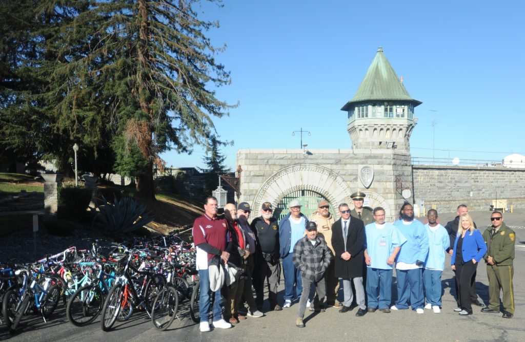 Folsom prison refurbished bicycle donation to the community.