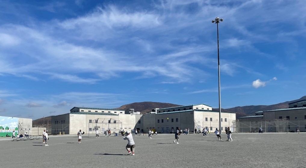 Softball game at RJ Donovan Correctional Facility.