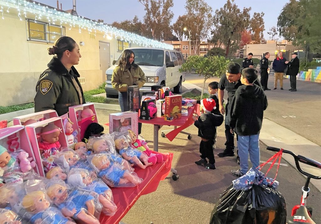 RJD Correctional Facility staff at community event for holidays.