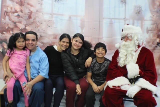 Families took photos with Santa at Mule Creek State Prison visiting.