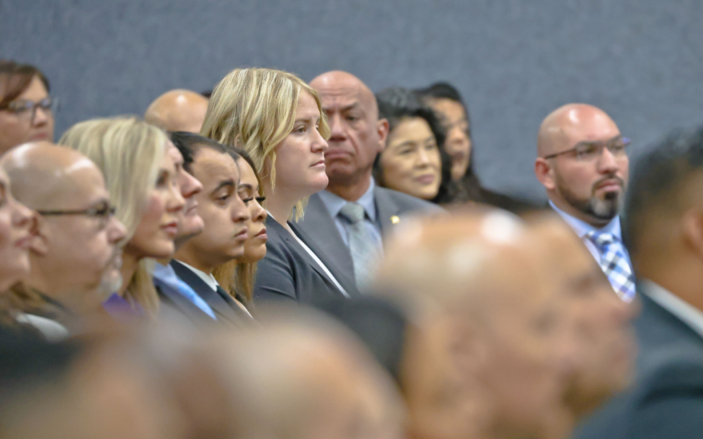 Parole agent cadets at their academy graduation in January 2025.