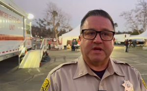 A CDCR lieutenant talks about feeding the large number of crew members at the Eaton fire base camp.