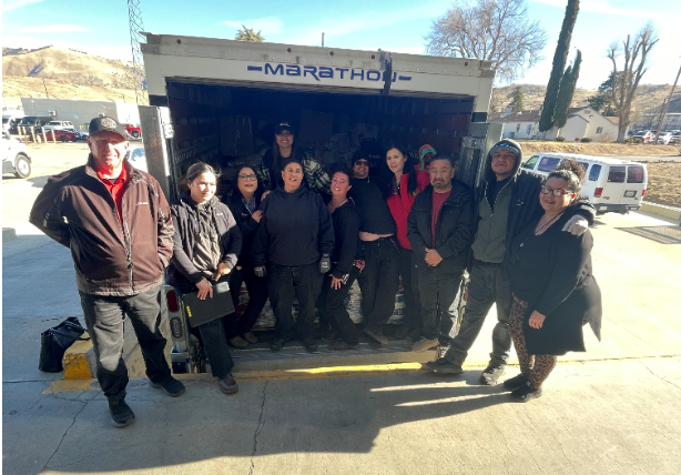 Box truck warehouse crew
