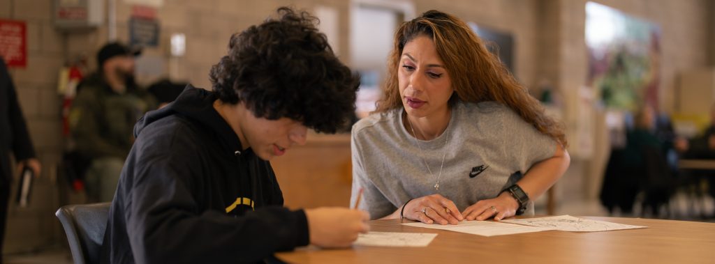 A mom and her child at CCWF Camp Grace.