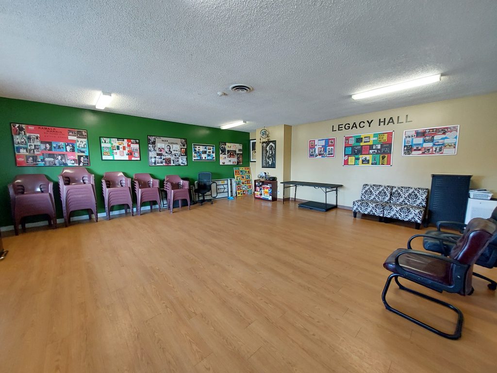 Group room at FOTEP in Pomona, photo taken by DAPO community reentry unit.