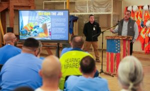 Vocational Trades Employment guest speaker presenting to incarcerated individuals 