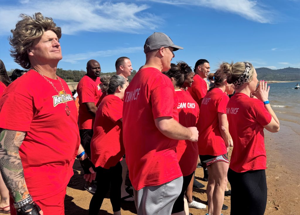 CHCF Hot Tamales team doing Polar Plunge. 