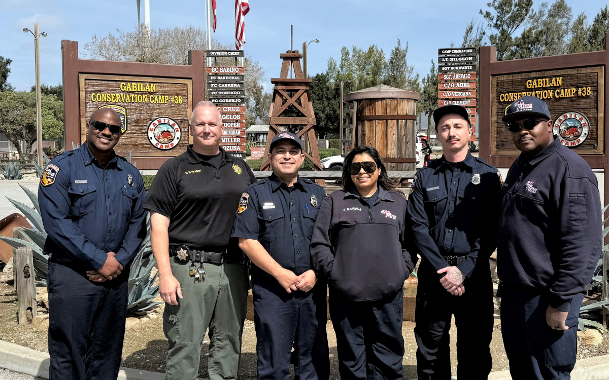 Group of CAL FIRE employees and Gabilan camp commander held a discussion about how to get a job with CAL FIRE.
