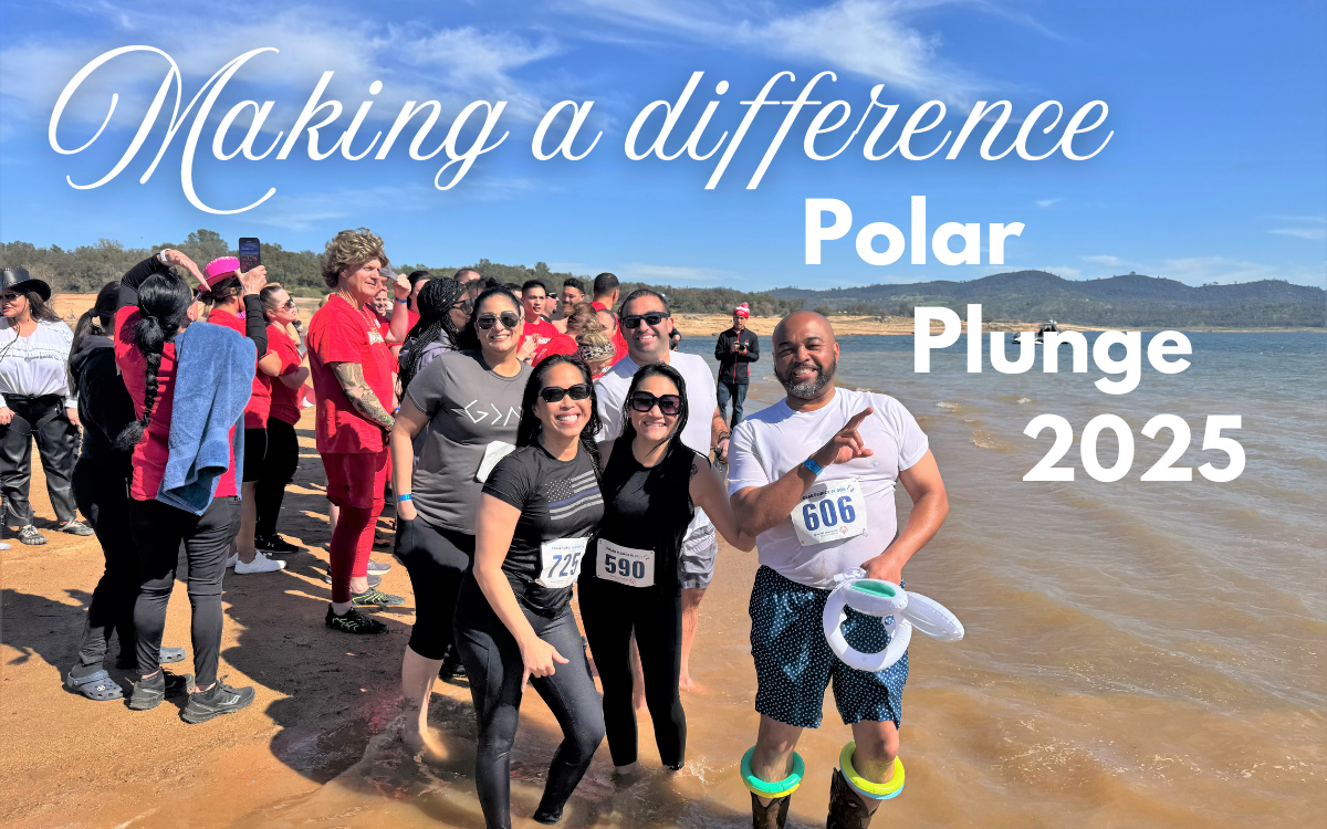 Making a Difference Polar Plunge 2025 with CDCR and CCHCS staff at a lake.