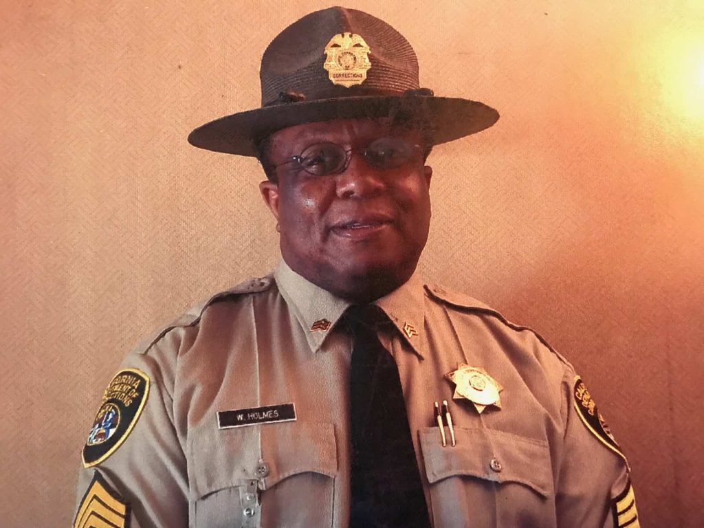 Sgt. Taylor Holmes wearing his uniform.