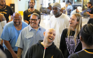 Warriors coaching academy and team played a game at Solano prison against the Level II All-Star Wolverines.