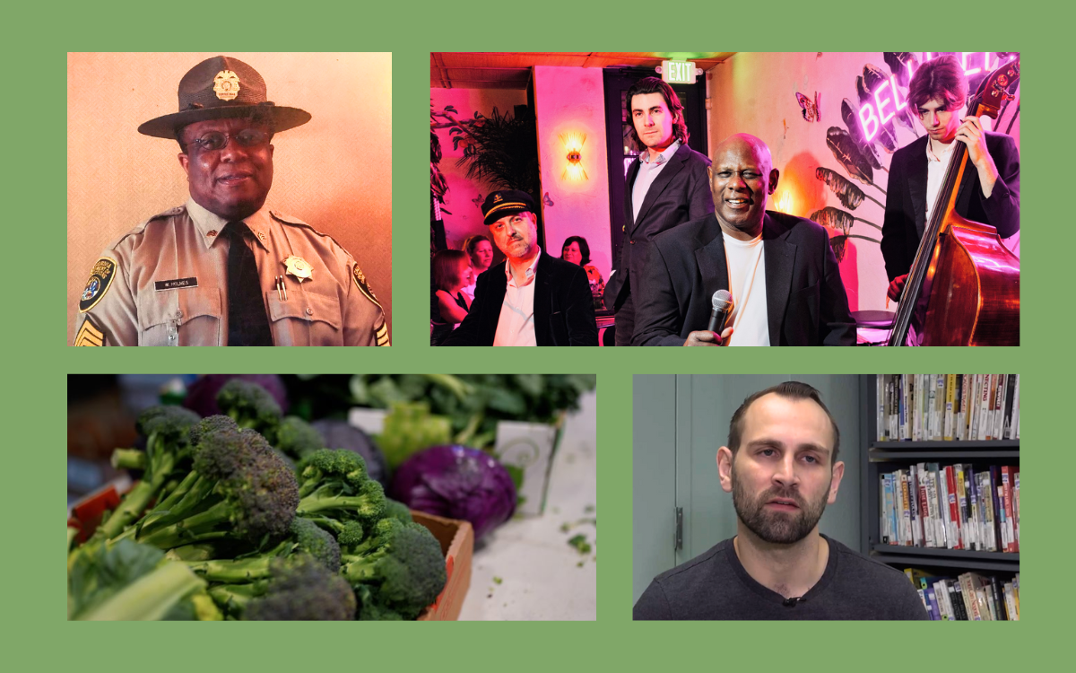 Weekender Digest with VR, voice of a singing psychologist, retired Sgt. Taylor Holmes, and fresh veggies.