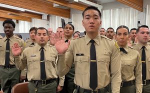 155 new CDCR correctional officers being sworn in at their graduation April 11, 2025, in Galt.