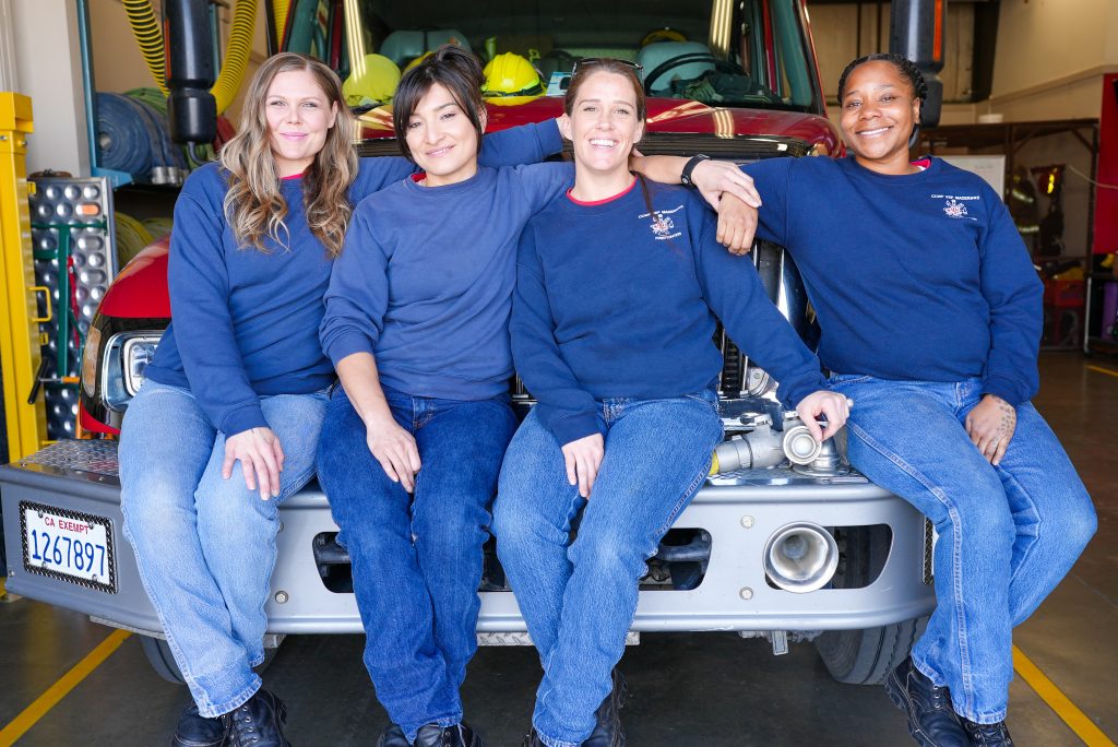 Four incarcerated female firefighters at CCWF.