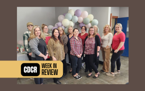 CDCR Week in Review April 4, 2025, with Pelican Bay State Prison staff in a group photo with balloons..