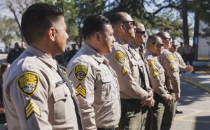 Sergeants at a promotional ceremony at California Institution for Men (CIM) in Chino.