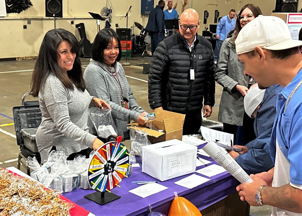 A booth at the CTF health fair.