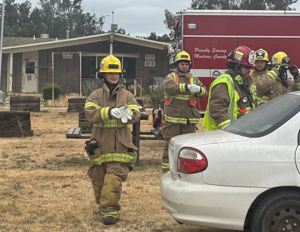 Firefighter demonstration at the CTF Take Your Kids to Work Day.