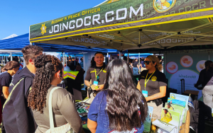 Recruiters from PVSP at a community event expo.