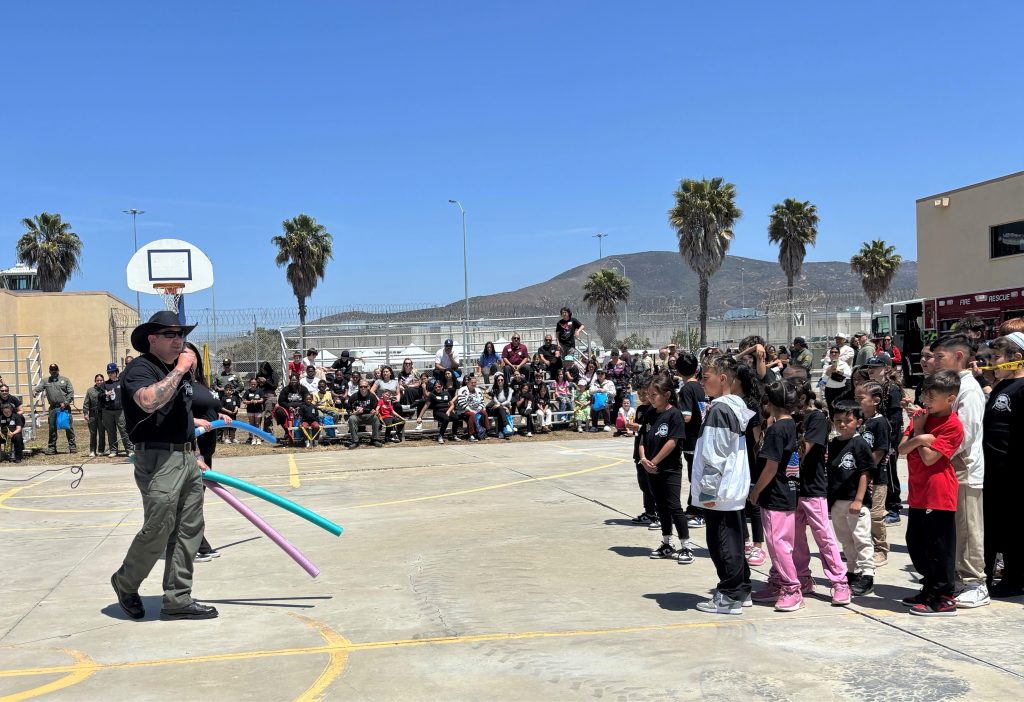 RJD Bring Your Child to Work Day with pool noodles and games.