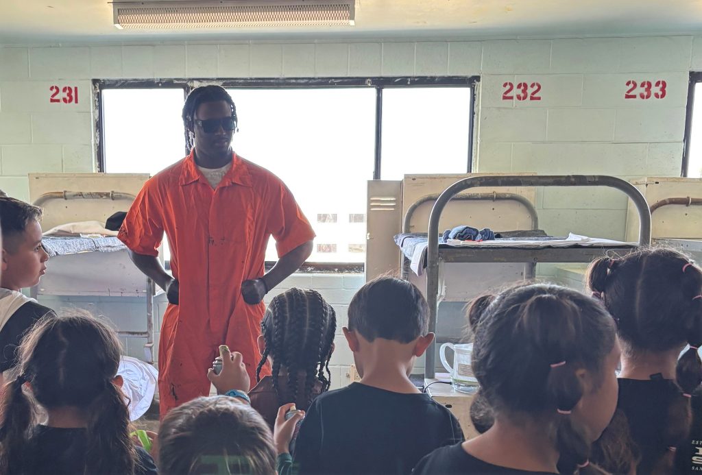 Children toured the minimum support facility dorms at RJD.