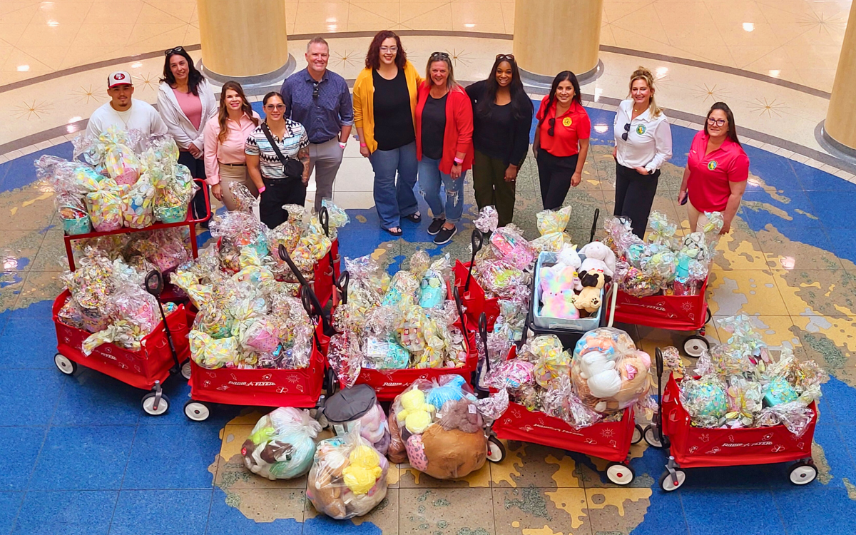 Staff from North Kern State Prison and SATF delivered Easter basket to Valley Children's Hospital in Madera.