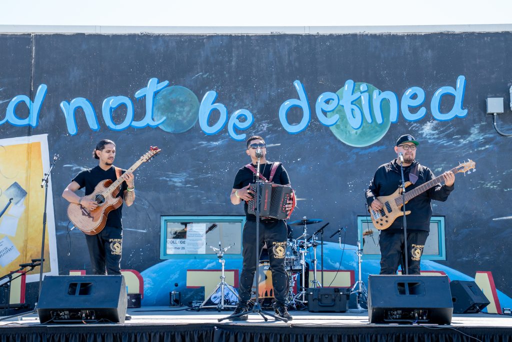 A band playing the SATF music festival.