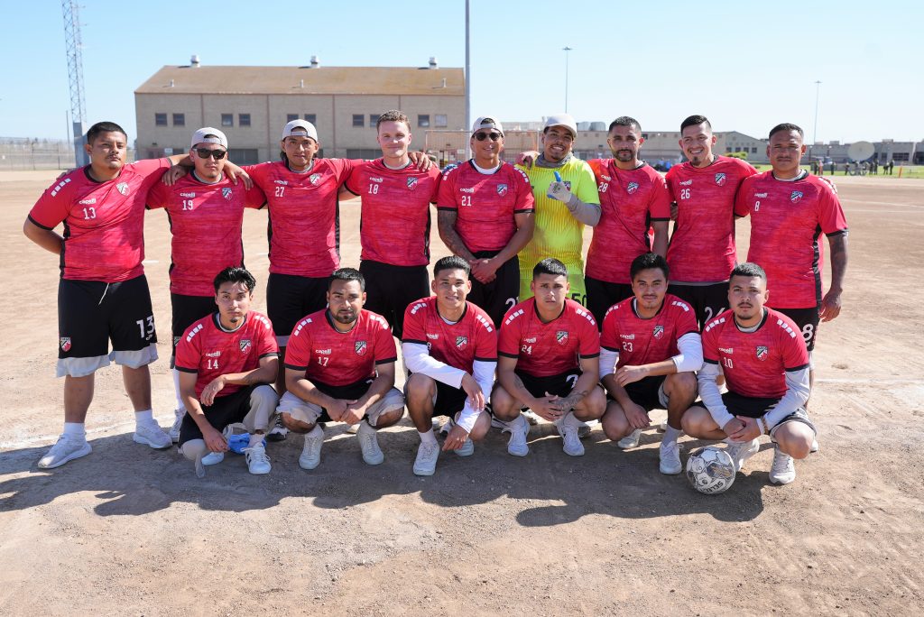 A team wearing all red at VSP.