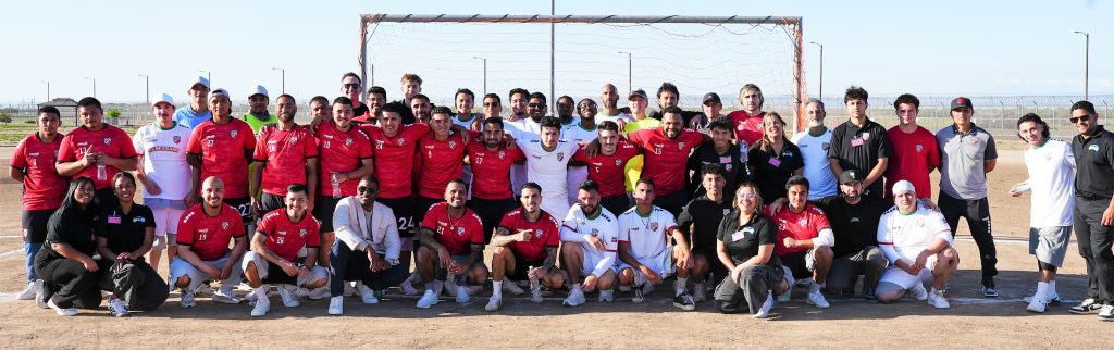 Staff and visitors at Valley State Prison, group photo.