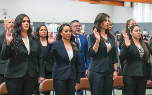 Basic Parole Agent Academy graduation with 41 new agents being sworn in.