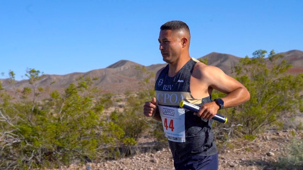 Baker to Vegas relay with Officer Giovani Perezchica.