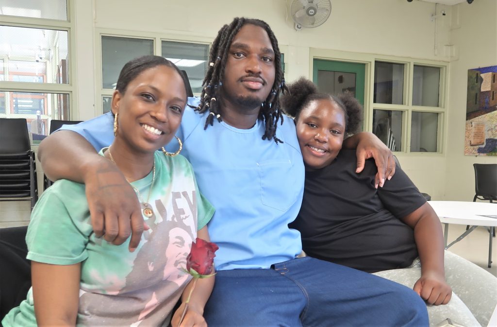 A young girl and her mom visit their incarcerated loved one at Calipatria State Prison over Mother's Day weekend.