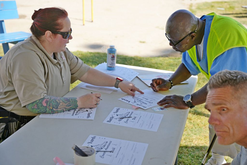 Registering for the CSP-Corcoran cancer walks to benefit Valley Children's Hospital.