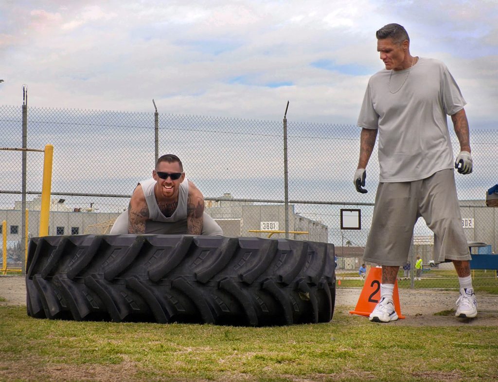Incarcerated flipping tire