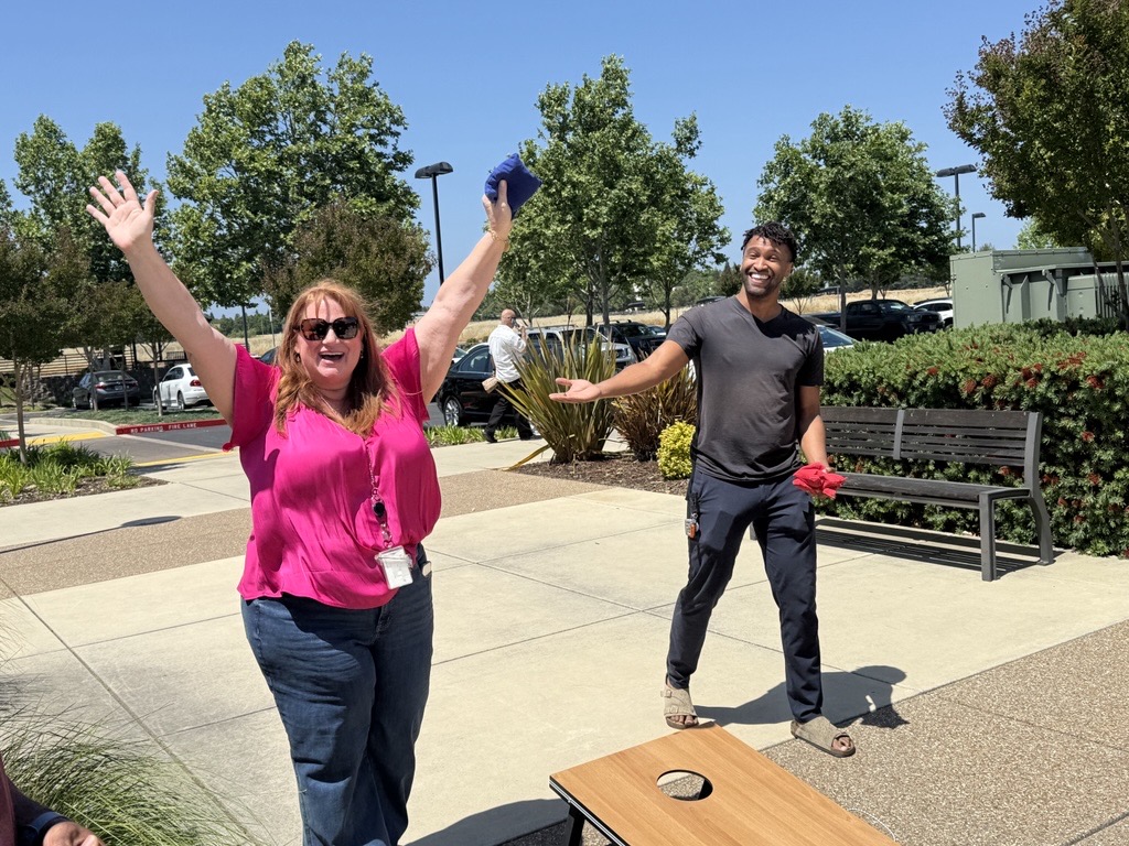 Public Service Recognition Week at headquarters in Elk Grove with two people posing for the camera.