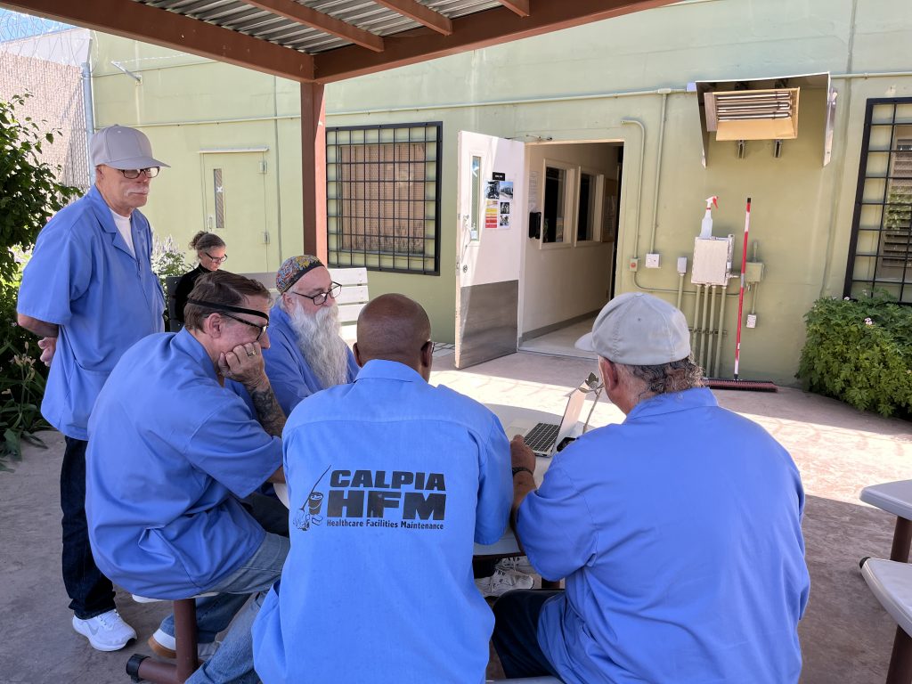 IP's talking on laptop for podcast