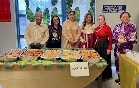 A table full of vegetarian food to mark National Nurses Week at Kern Valley State Prison.